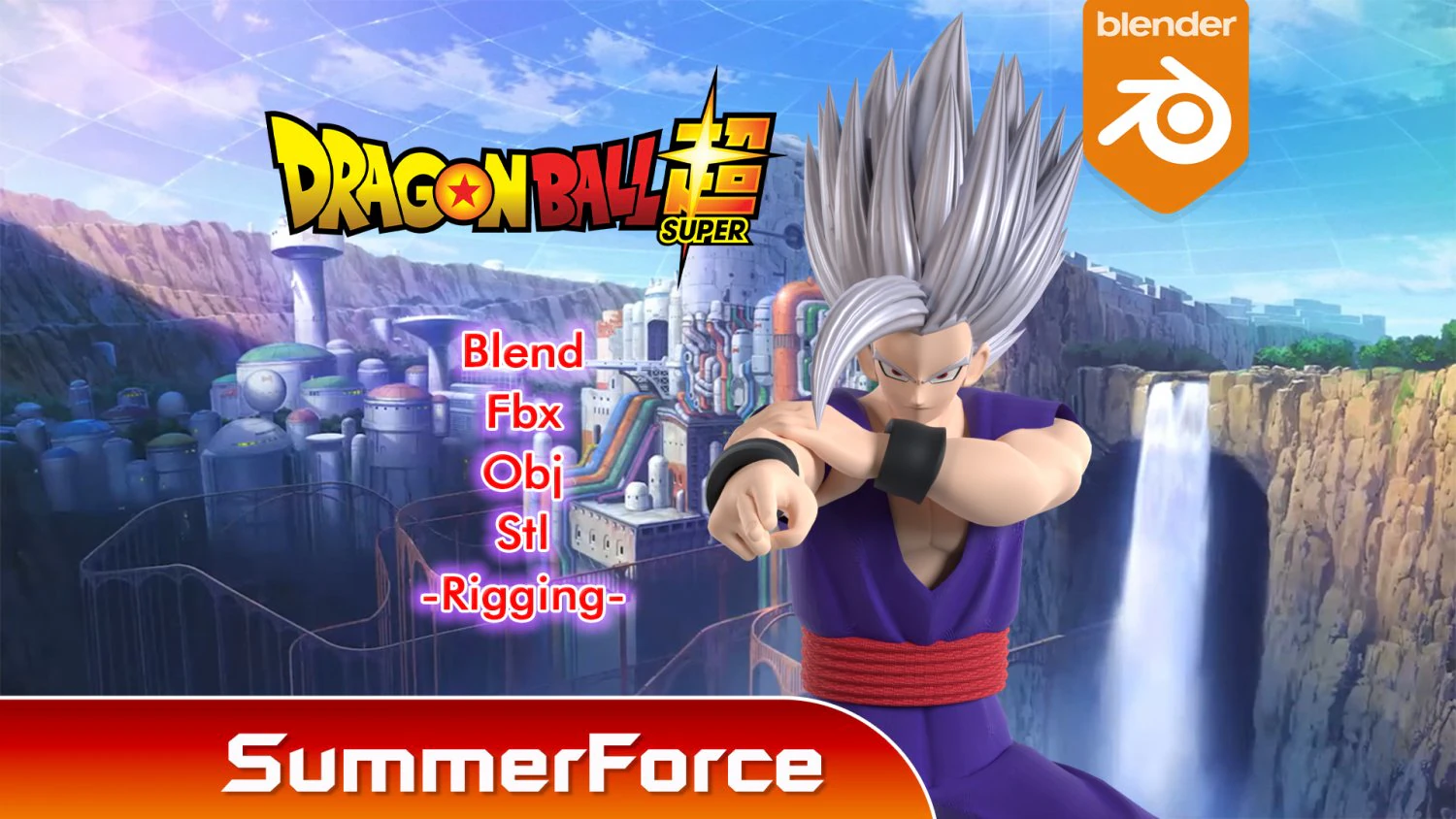 Gohan Beast - Dragon Ball Super 3D Model .c4d .max .obj .3ds .fbx .stl .blend