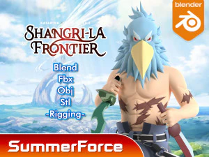 Sunraku - Shangri-la Frontier 3D Model