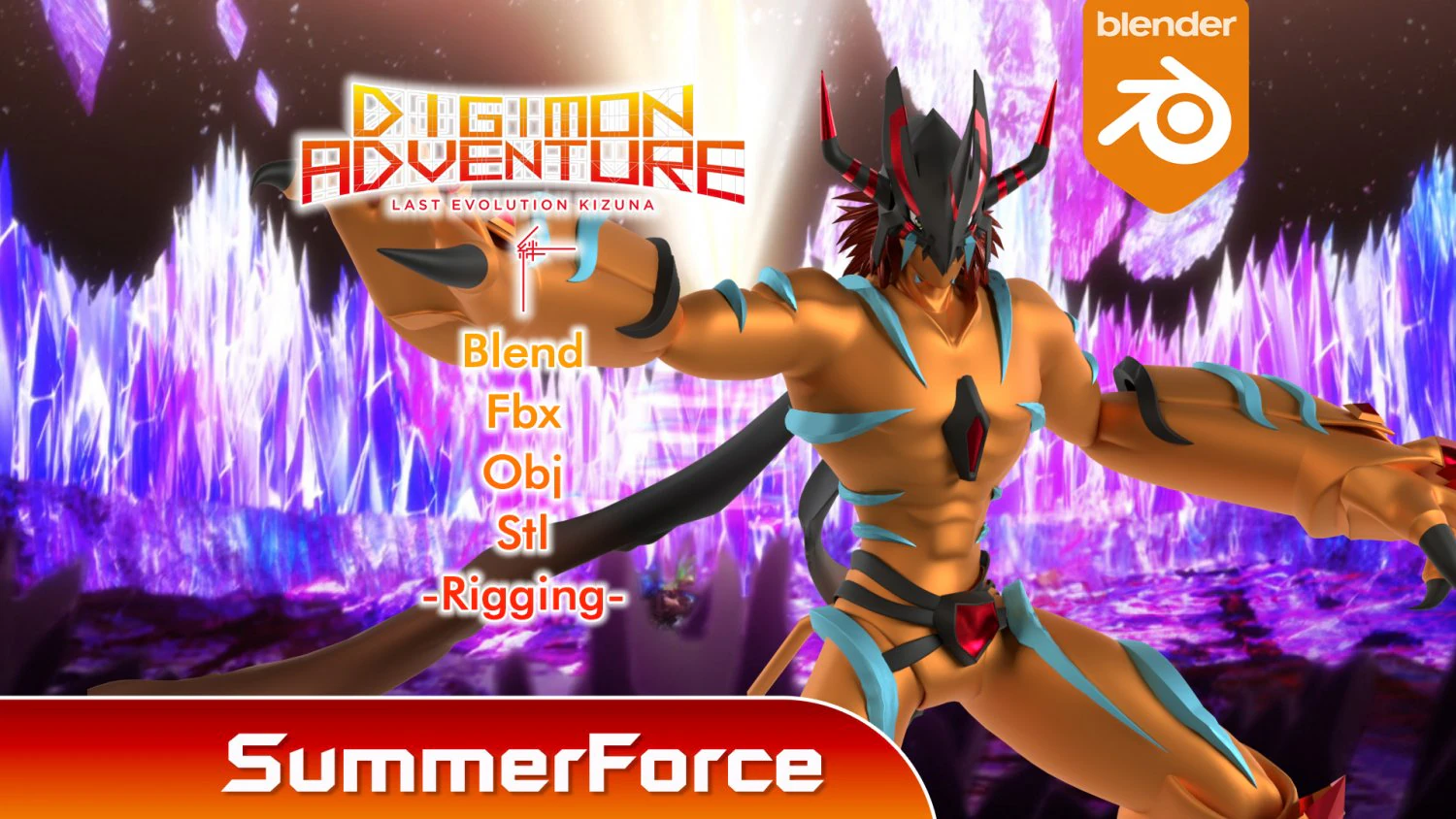 Agumon Bond of Bravery - Digimon Last Evolution 3D Model .c4d .max .obj .3ds .fbx .stl .blend 