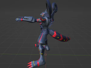 Gabumon V&iacute;nculo de Amistad - Digimon Last Evolution Modelo 3D