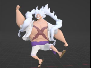 Luffy Gear 5 Muscle - One Piece 3D 모델