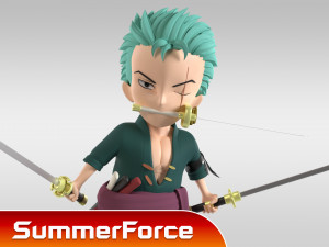Roronoa Zoro SD - One Piece 3D Модель
