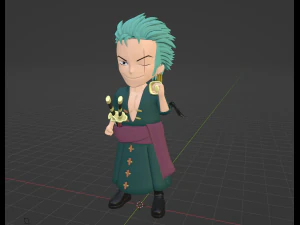 Roronoa Zoro SD - One Piece 3D Model