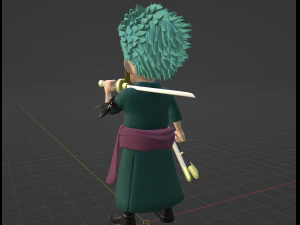 Roronoa Zoro SD - One Piece 3D Model