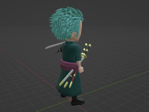 Roronoa Zoro SD - One Piece 3D Model