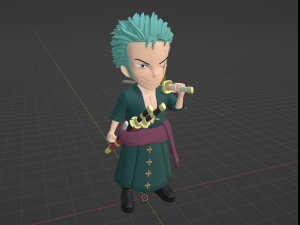 Roronoa Zoro SD - One Piece 3D Модель