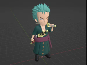 Roronoa Zoro SD - One Piece 3D Model