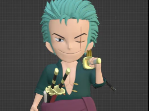 Roronoa Zoro SD - One Piece 3D Model