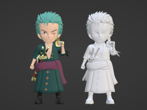 Roronoa Zoro SD - One Piece 3D Модель