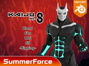 काफ्का हिबिनो - काइजू नंबर 8 3D मॉडल