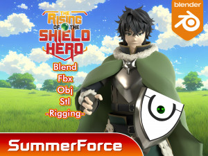 Naofumi Iwatani - Rising of the Shield Hero 3D Model
