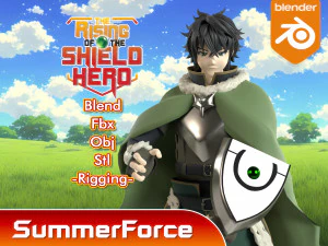Naofumi Iwatani &ndash; Rising of the Shield Hero 3D Modell