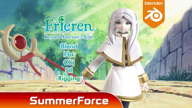 Frieren - Frieren Beyond Journey End Modelo 3D .c4d .max .obj .3ds .fbx .stl .blend 