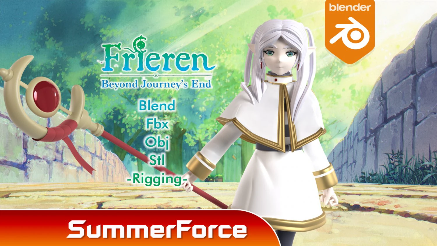 Frieren - Frieren m&aacute;s all&aacute; del final del viaje Modelo 3D .c4d .max .obj .3ds .fbx .stl .blend 