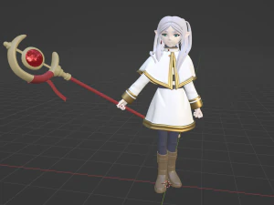 Frieren - Frieren m&aacute;s all&aacute; del final del viaje Modelo 3D