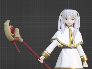 Frieren - Frieren m&aacute;s all&aacute; del final del viaje Modelo 3D