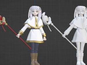 Frieren - Frieren m&aacute;s all&aacute; del final del viaje Modelo 3D