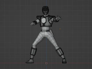 White Ranger - Potenti Power Rangers Morphin Modello 3D