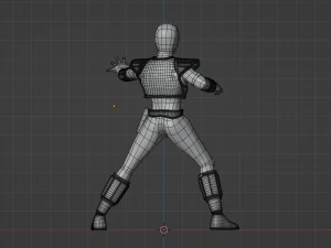 White Ranger - Potenti Power Rangers Morphin Modello 3D