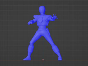 White Ranger - Potenti Power Rangers Morphin Modello 3D