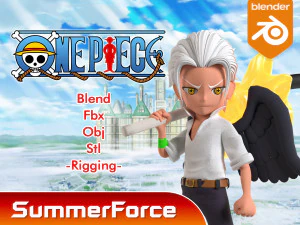 S-Hawk Seraphim-&eacute;&eacute;n stuk 3D Model