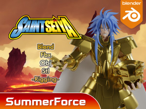 Gemini Defteros - Saint Seiya 3D Model