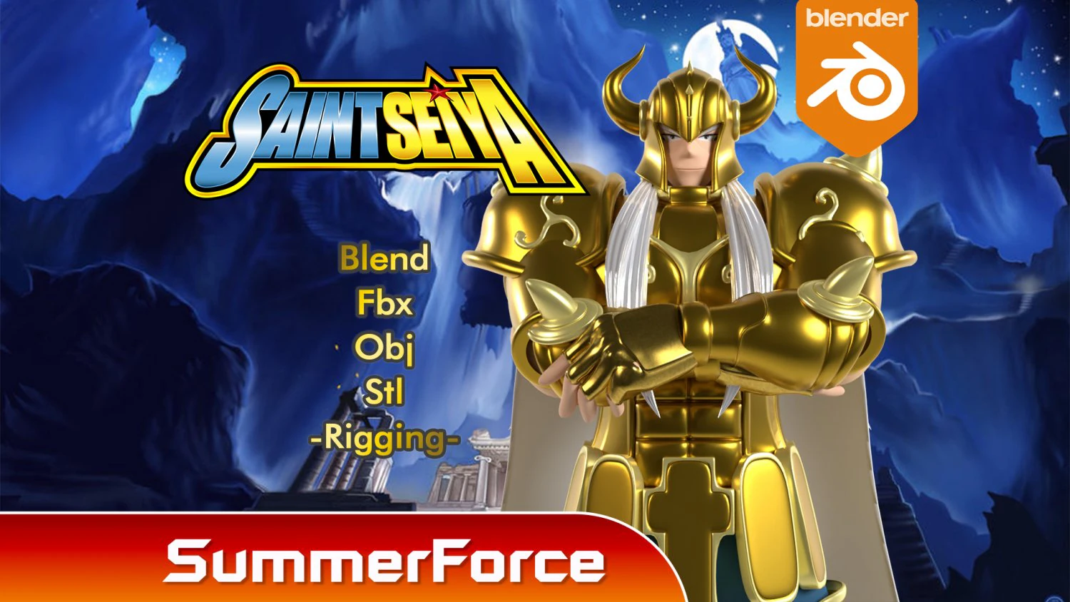 Taurus Aldebaran - Saint Seiya 3D Model .c4d .max .obj .3ds .fbx .stl .blend 