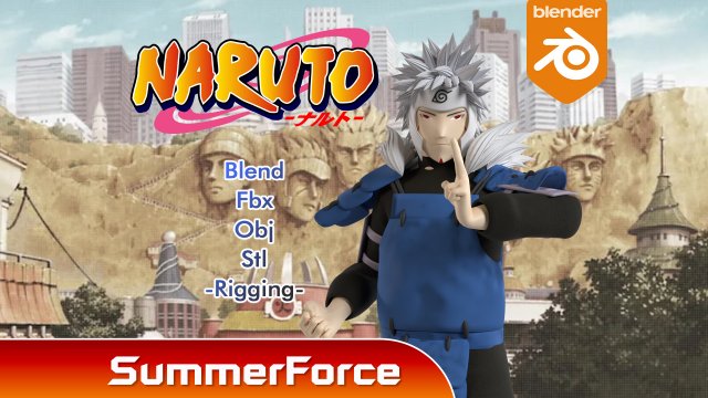 Tobirama Senju - Naruto Shippuden 3D 模型 .c4d .max .obj .3ds .fbx .stl .blend 