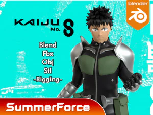 Kafka Hibino-Kaiju no8 Modello 3D