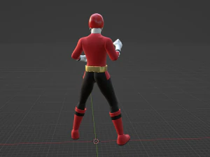 Ranger Samur&aacute;i Rojo - Power Rangers Samurai Modelo 3D