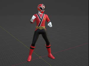 Red Samurai Ranger - Power Rangers Samurai Modelo 3D