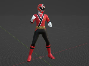 Ranger Samur&aacute;i Rojo - Power Rangers Samurai Modelo 3D