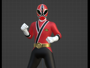 Red Samurai Ranger - Power Rangers Samurai Modelo 3D