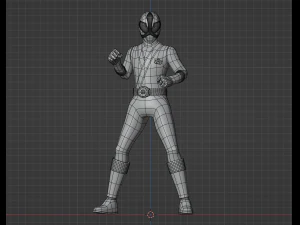 Ranger Samur&aacute;i Rojo - Power Rangers Samurai Modelo 3D