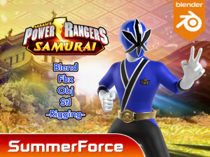ब्लू समुराई रेंजर - पावर रेंजर्स समुराई 3D मॉडल