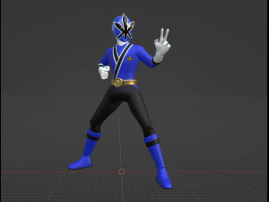 Blue Samurai Ranger - Power Rangers Samurai 3D Model