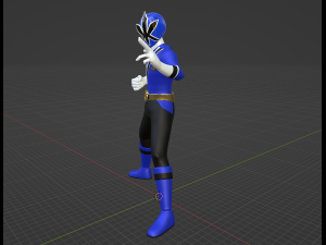 Blue Samurai Ranger - Power Rangers Samurai Model 3D