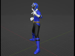 Blue Samurai Ranger - Power Rangers Samurai 3D Model
