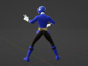 Blue Samurai Ranger - Power Rangers Samurai 3D Model