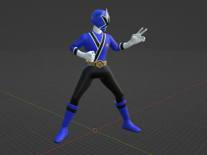 Blue Samurai Ranger - Power Rangers Samurai 3D Model