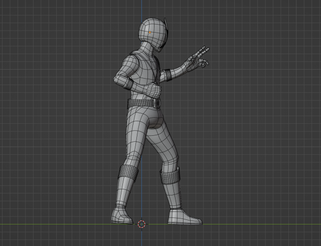 Blue Samurai Ranger Power Rangers Samurai 3D Model in Cartoon