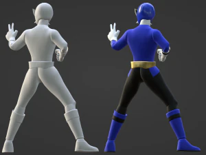 Blue Samurai Ranger - Power Rangers Samurai 3D Model