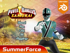 Green Samurai Ranger - Power Rangers Samurai 3D Model