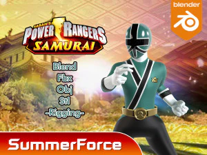 Ranger Samurai Verde - Power Rangers Samurai Modelo 3D