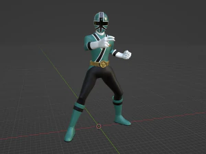 Green Samurai Ranger - Power Rangers Samurai 3D Model