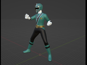 Green Samurai Ranger - Power Rangers Samurai Model 3D