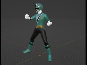 Green Samurai Ranger - Power Rangers Samurai 3D Model