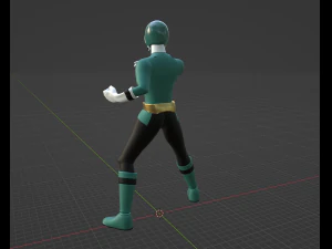 Green Samurai Ranger - Power Rangers Samurai 3D Model