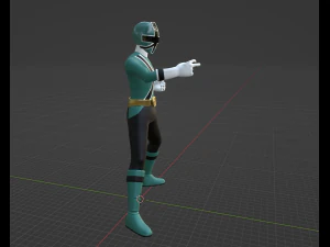 Green Samurai Ranger - Power Rangers Samurai 3D Model