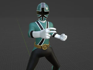 Green Samurai Ranger - Power Rangers Samurai 3D Model